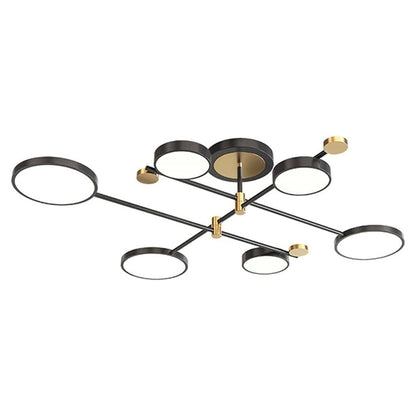Lustre LED avec télécommande MARIA, 31W, 6 éléments, lumière chaude/froide/neutre, variable, noir