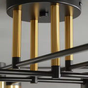 Lustre LED avec télécommande MARIO, 32W, 8 éléments, lumière froide/chaude/neutre, variable, noir/or