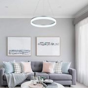 Lustre LED avec télécommande ANINA 33W, Lumière Froide/Chaude/Neutre, Dimmable, Blanc, Hauteur Réglable