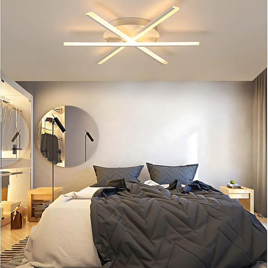 Lustre LED avec télécommande ZOE, 40W, Lumière Froide/Chaude/Neutre, Gradable, Blanc