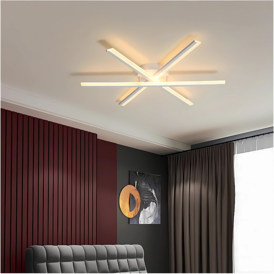 Lustre LED avec télécommande ZOE, 40W, Lumière Froide/Chaude/Neutre, Gradable, Blanc