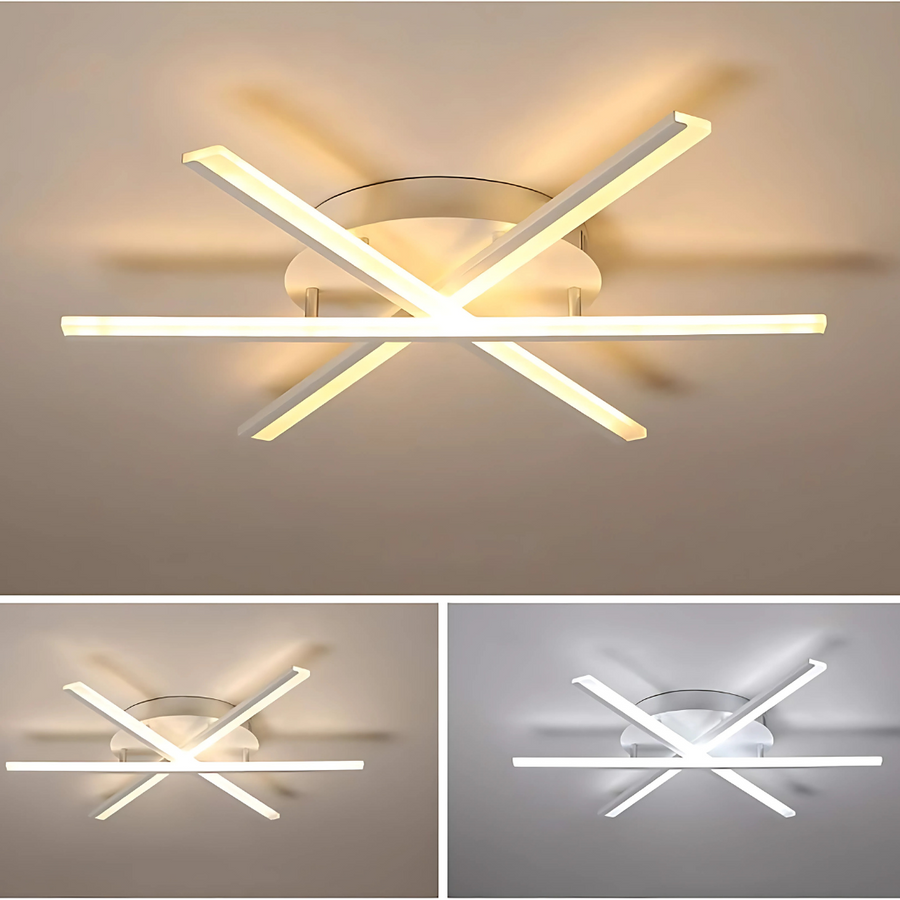 Lustre LED avec télécommande ZOE, 40W, Lumière Froide/Chaude/Neutre, Gradable, Blanc