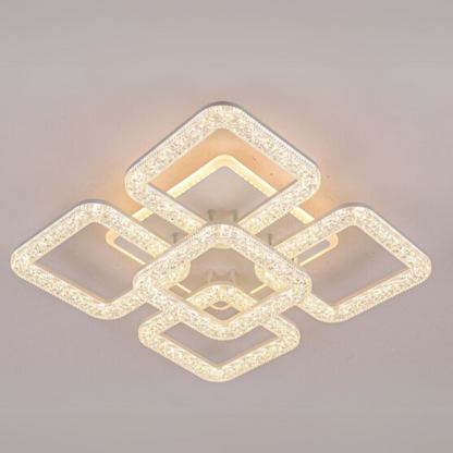 Lustre LED Astrid avec télécommande, 134 W, variable, blanc