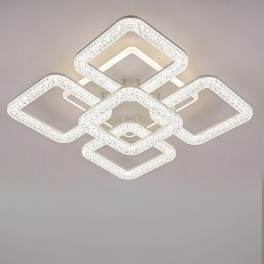 Lustre LED Astrid avec télécommande, 134 W, variable, blanc