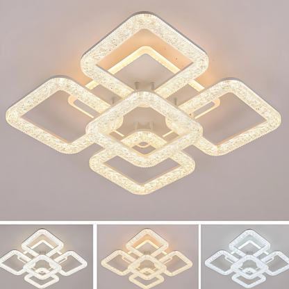 Lustre LED Astrid avec télécommande, 134 W, variable, blanc