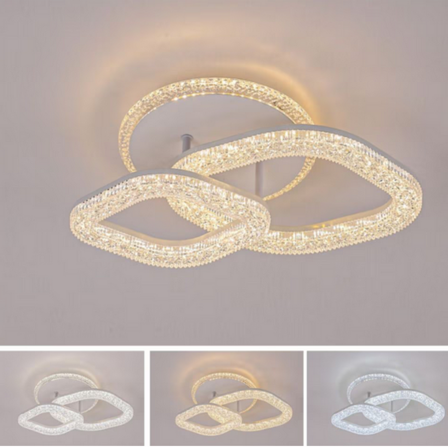 Lustre LED Asgard avec télécommande, lumière à intensité variable, blanc