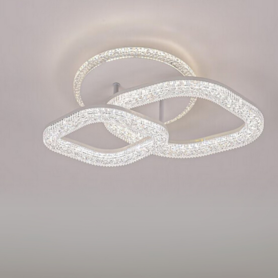 Lustre LED Asgard avec télécommande, lumière à intensité variable, blanc