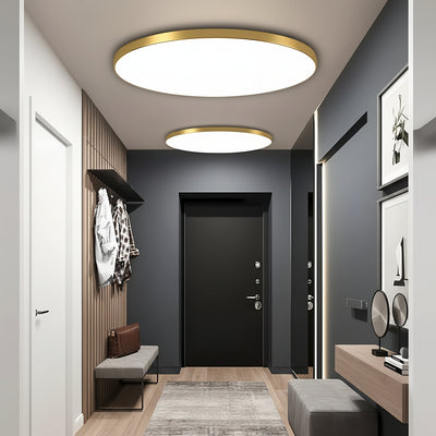 Plafonnier LED SOLIS 27cm 20W Lumière Froide Or