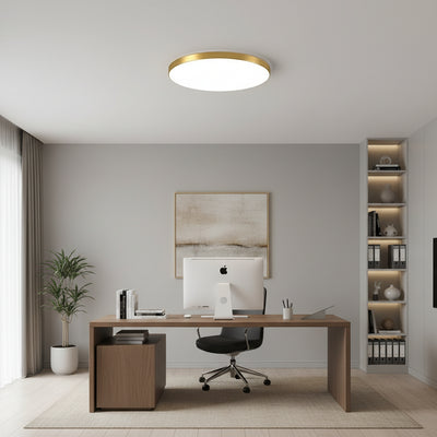 Plafonnier LED SOLIS 37cm 33W Lumière Froide Or