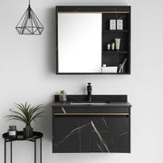 Ensemble de meubles de salle de bain 60x50cm 2 pièces noir