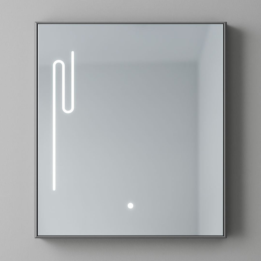 MYKONOS Ensemble de Meubles de Salle de Bain, 60x40 cm, 2 pièces, Gris et Blanc