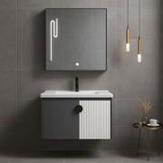MYKONOS Ensemble de Meubles de Salle de Bain, 60x40 cm, 2 pièces, Gris et Blanc
