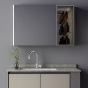 ZAKYNTHOS Ensemble de Meubles de Salle de Bain, 80 cm, 2 pièces, Gris et Crème