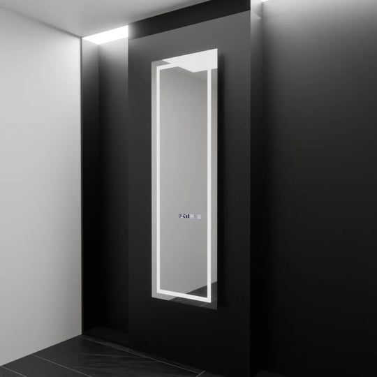 Miroir LED rectangulaire, 45x140 cm, capteur radar Giulia Marcello, système anti-buée, horloge et thermomètre, Dimabila, Dressing Couture Dressing Mirrors Default Title Alessandro Design