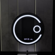 Miroir rond LED, 60 cm, Visio MotionGlow Marcello, système anti-buée, horloge et thermomètre, loupe cosmétique, intensité variable