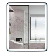 Miroir LED rectangulaire 70x90cm Système anti-buée EDGE Touch, Cadre Noir