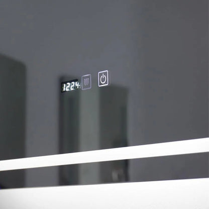 Miroir LED rectangulaire 70x90cm Système anti-buée EDGE Touch, Cadre Noir