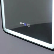 Miroir LED rectangulaire 70x90cm Système anti-buée EDGE Touch, Cadre Noir