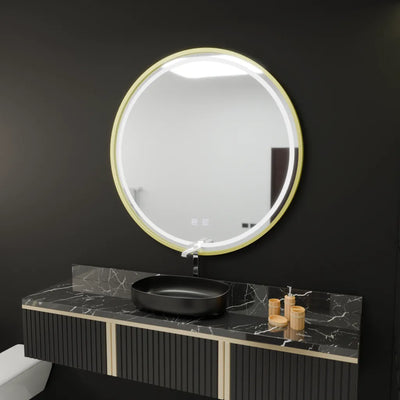 Miroir LED rond, 60 cm, Glanz Touch, système anti-buée, intensité variable
