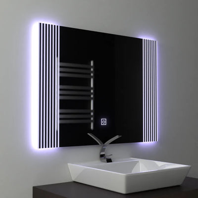 Miroir LED rectangulaire, 80x60cm, Infinity Frame Basic Touch 1005S-20A