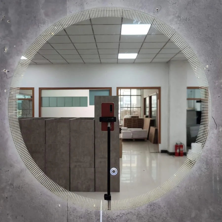 Miroir rond LED, 60 cm, Lumino Touch, système anti-buée