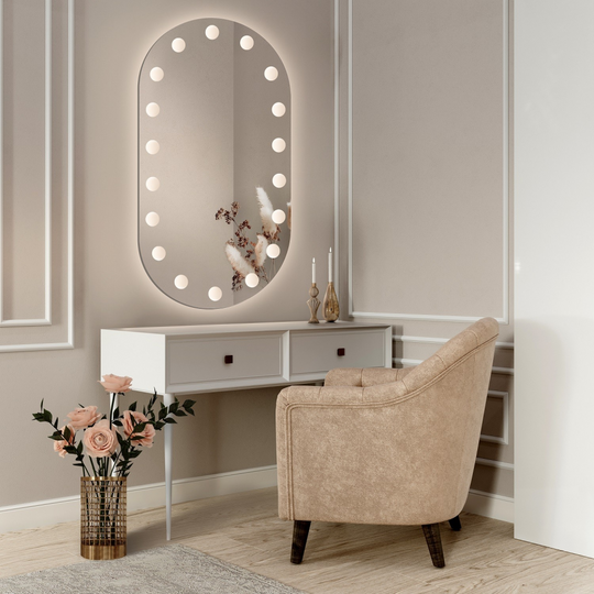 Miroir LED Touch Infinitium Antibuée Système 60X80cm Miroirs Korman E Titre par Défaut Alessandro Design