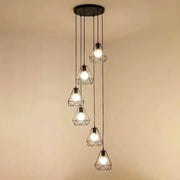 Lustra Forma Diamant, STRUKTUR, 6x E27, Negru, Metal Lustre Industrial Default Title Alessandro Design