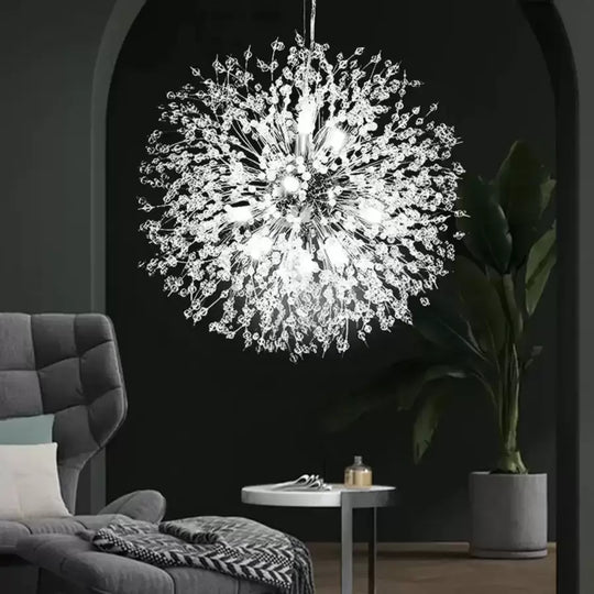 Pendentif en cristal Ricky 12x G9 argent candélabre moderne titre par défaut Alessandro Design
