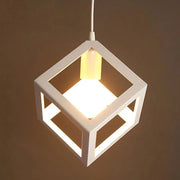 Lustre Forme Cube, STRUCTURE Cluster, 3xE27, Blanc, Métal