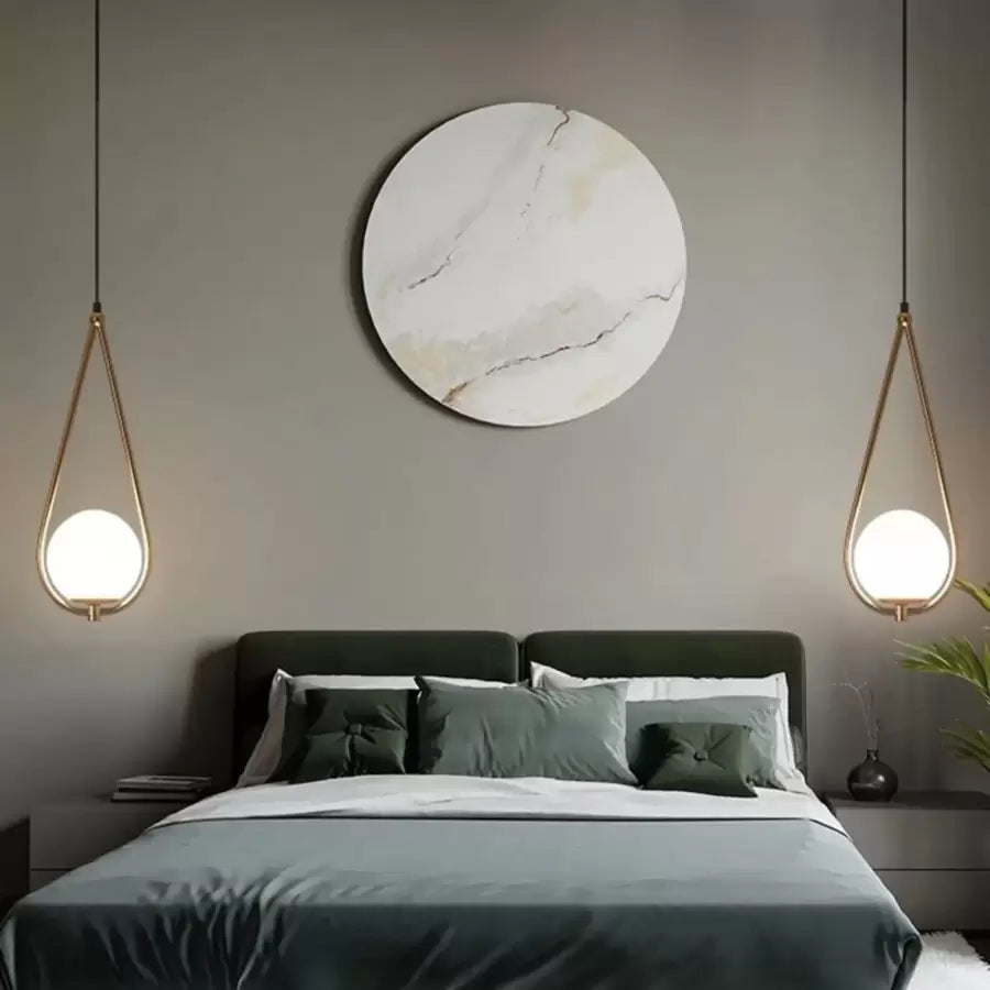 LOFT Haven Lustre, 1x E27, Or Blanc, Métal, Hauteur Réglable