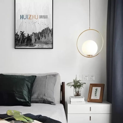 LOFT Haven Lustre, 1x E27, Or Blanc, Métal, Hauteur Réglable