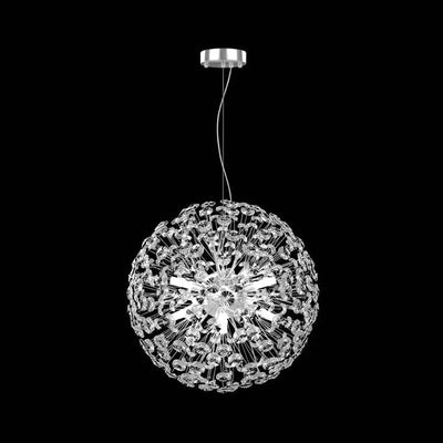 MINUET Lustre en cristal 8x G9, diamètre 40 cm, chrome brillant, hauteur réglable