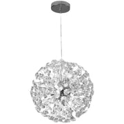 MINUET Lustre en cristal 8x G9, diamètre 40 cm, chrome brillant, hauteur réglable