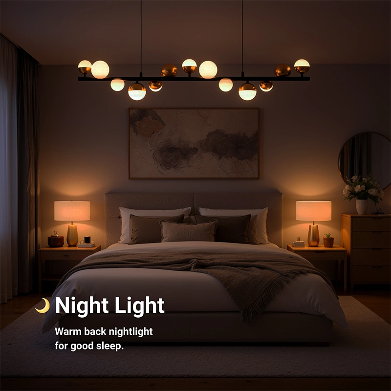 Lustre suspendu LED en acrylique Aurion 29 W avec télécommande, intensité variable, or noir, métal et acrylique