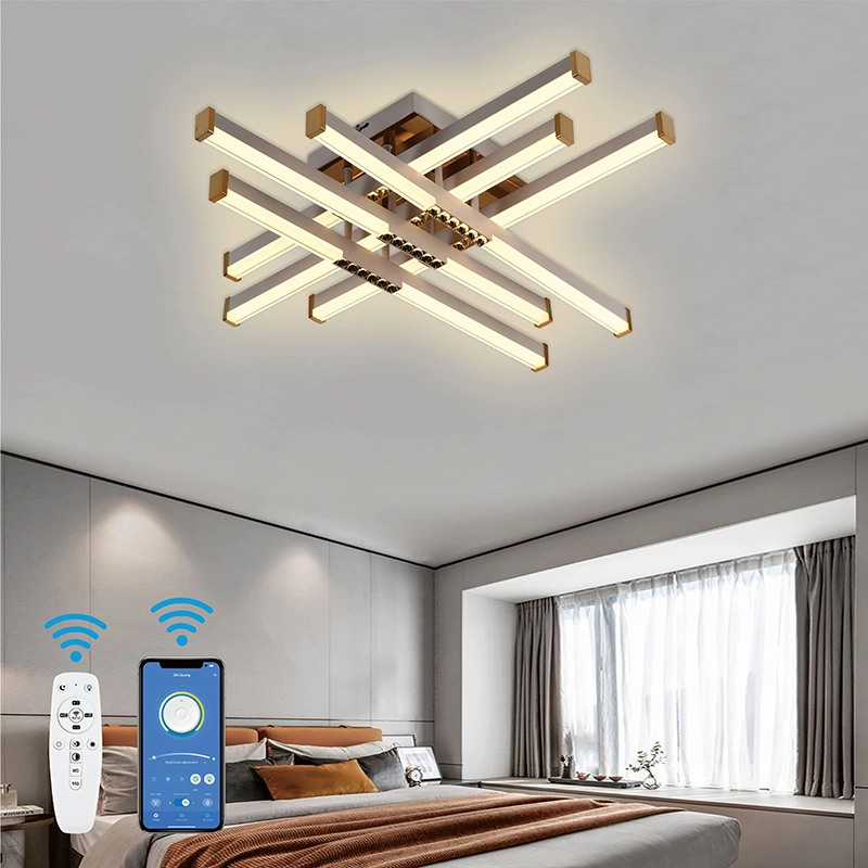 Lustre LED avec télécommande LT178/6WH, 84W, 6 éléments, lumière froide/chaude/neutre, variable, blanc