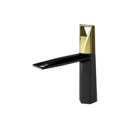 Robinet de lavabo, sanitaire en laiton, noir avec or, 10107H/G