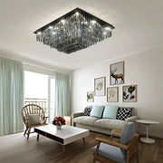 Lustre LED en cristal 57W, Xanthi, Argent
