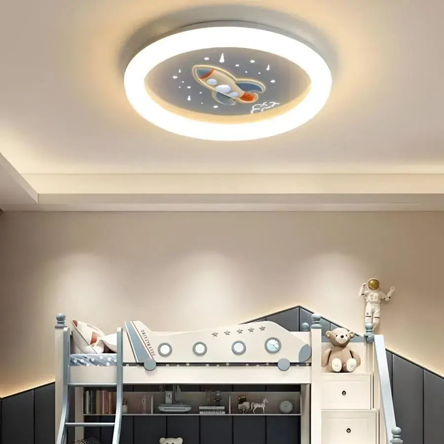 Lustre LED ROCKET 49W, Diamètre 49cm, Lumière Froide/Chaude/Neutre, Blanc Bleu