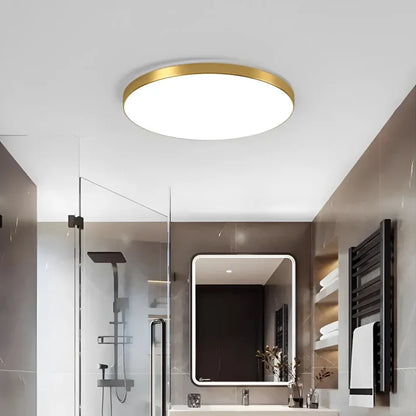 Plafonnier LED SOLIS 27cm 20W Lumière Froide Or