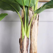 Plante Artificielle Banane Japonaise, 3 Branches, sans Pot 190cm Vert