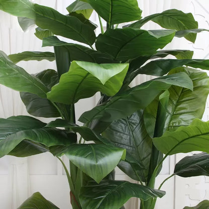 Plante Artificielle Banane Japonaise, 4 Branches, sans Pot 180cm Vert