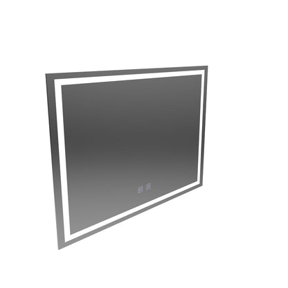 Miroir LED rectangulaire, 70x50cm, RADIANTE Touch, Système anti-buée, Gradable