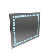 Miroir LED rectangulaire, 80x60cm, Grid Light Basic Touch