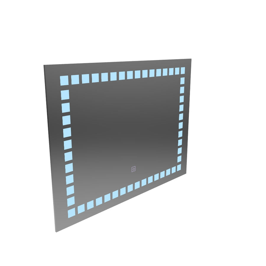 Miroir LED rectangulaire, 80x60cm, Grid Light Basic Touch