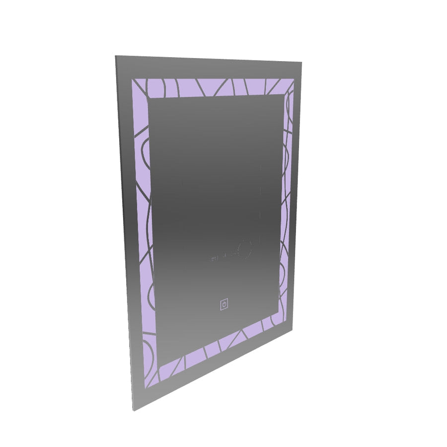 Miroir LED rectangulaire, 60x80cm, Deco Frame Basic Touch