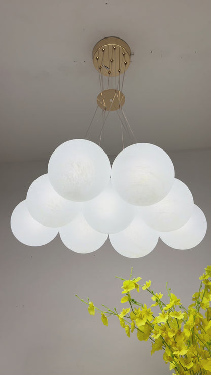 MODERN LOFT Lustre Bagliore, Globe, 9xE27, Hauteur réglable, Or