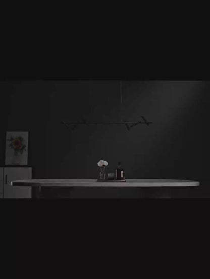 Lustre LED Harman, 23 W, 6 sources, lumière neutre, noir