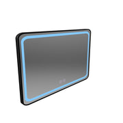 Miroir LED rectangulaire 100x65cm Système anti-buée EDGE Touch, Cadre Noir