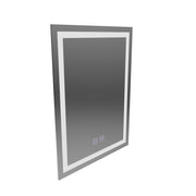 Miroir LED rectangulaire, 60x80cm, RADIANTE Touch, Système anti-buée, Gradable