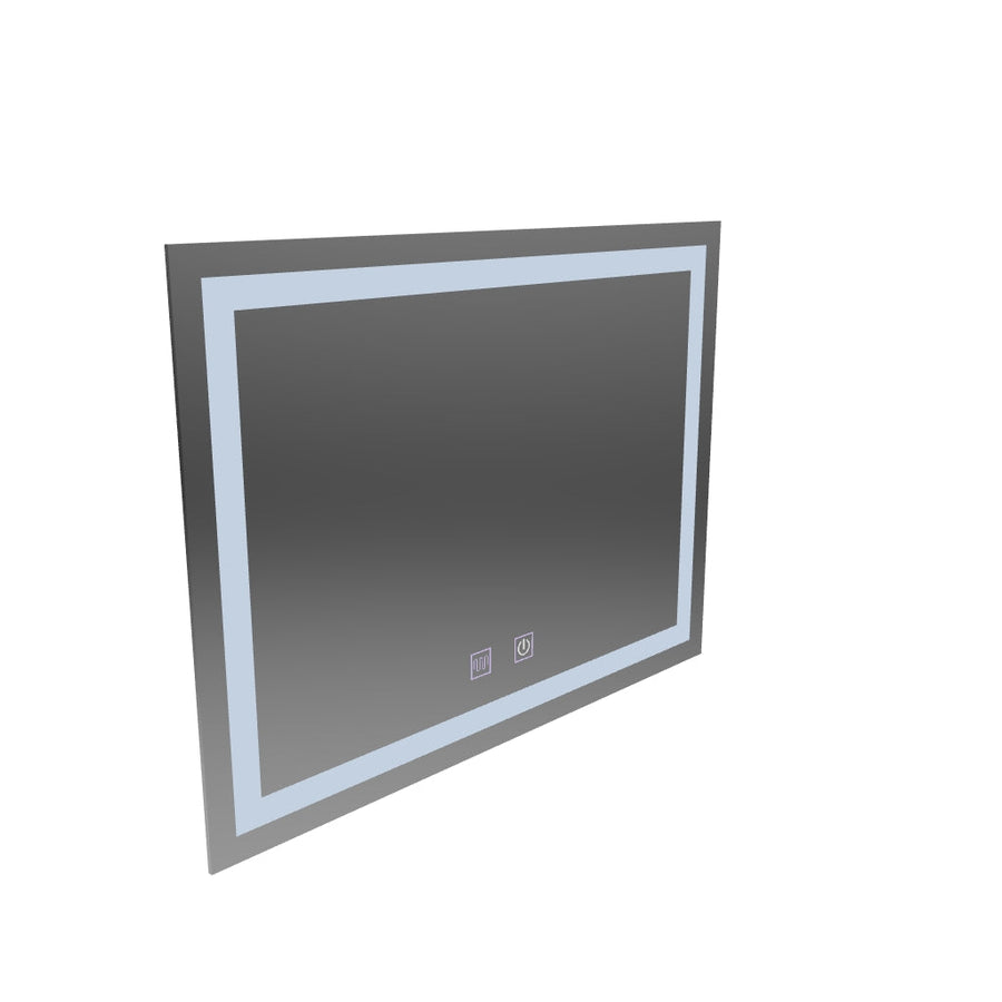 Miroir LED rectangulaire, 80x60cm, RADIANTE Touch, Système anti-buée, Gradable